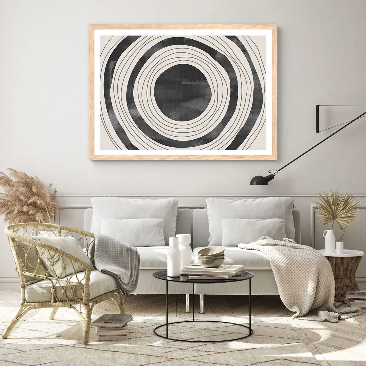 Plakat w ramie jasny dąb - W samo sedno - 70x50 cm