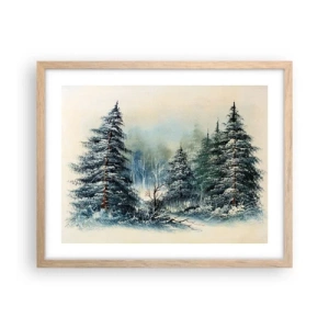 Plakat w ramie jasny dąb - Gotowe do Świąt - 50x40 cm