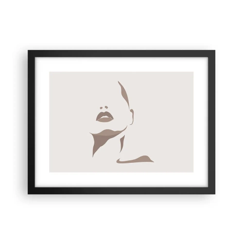 Plakat w czarnej ramie - Stworzona ze światła i cienia - 40x30 cm