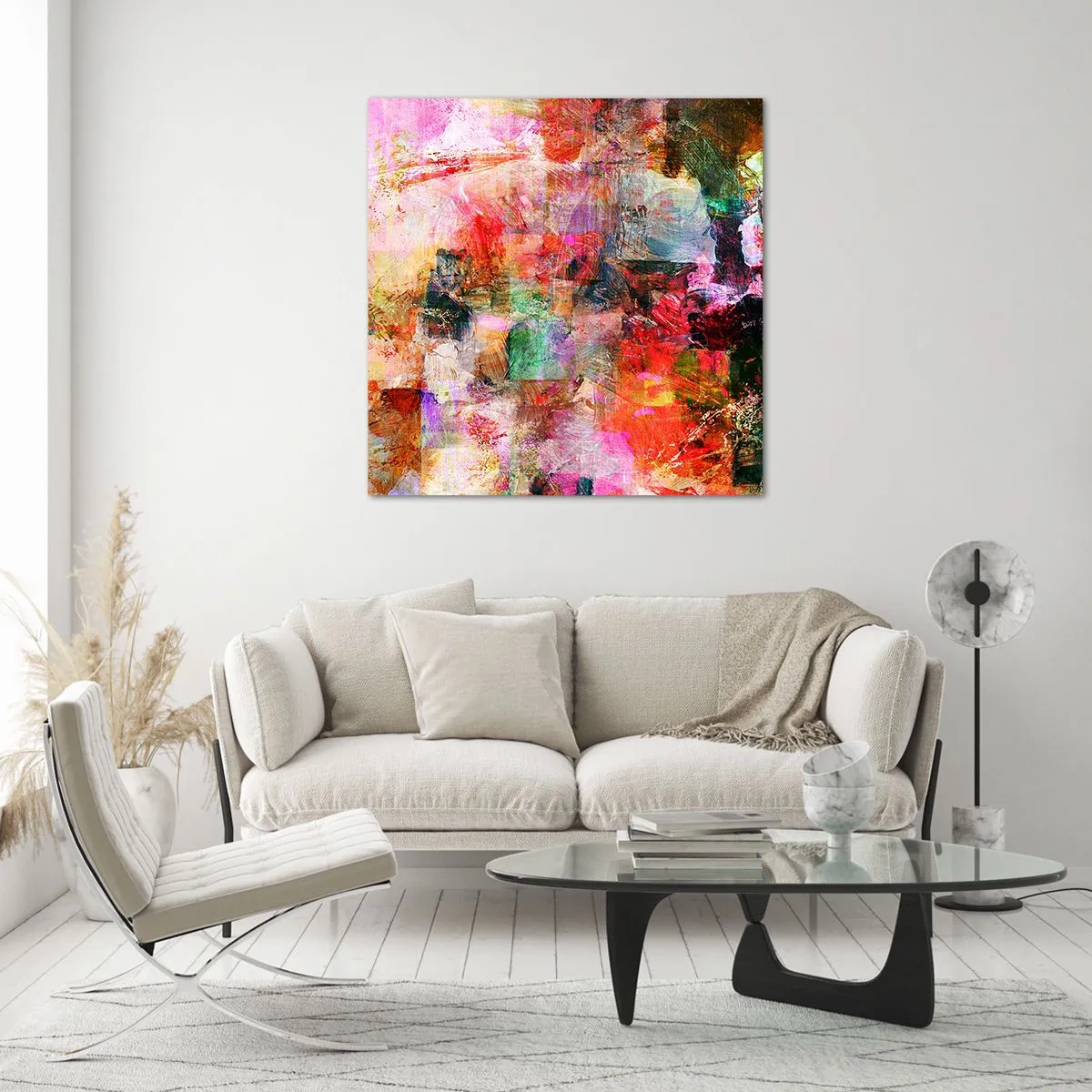 Obraz na szkle - Podróż poprzez róż - 40x40 cm