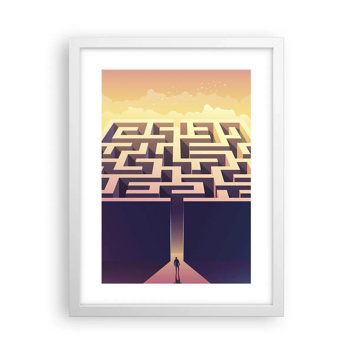 Plakat w białej ramie - Czas decyzji - 30x40 cm