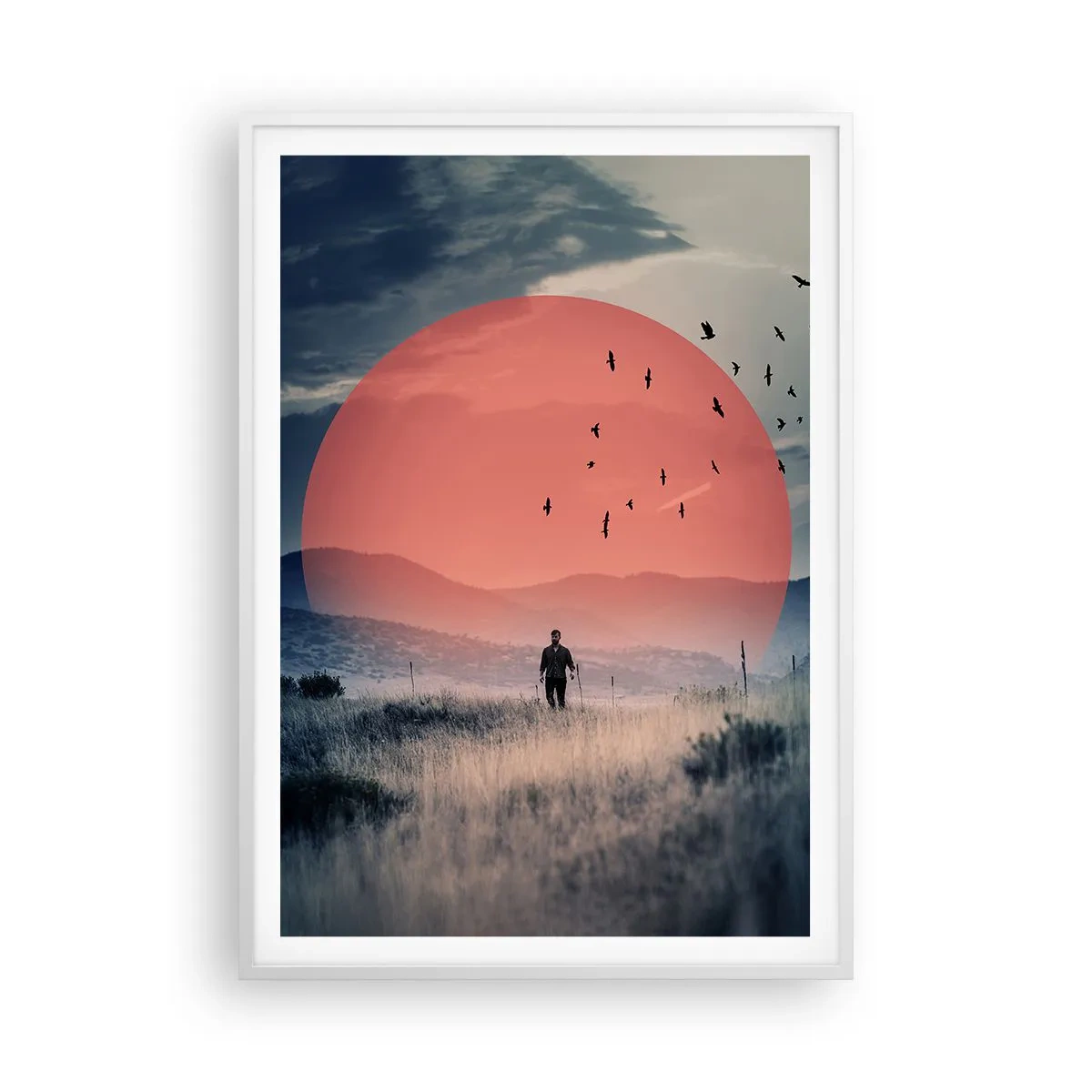 Plakat w białej ramie - W swoich żywiołach - 70x100 cm