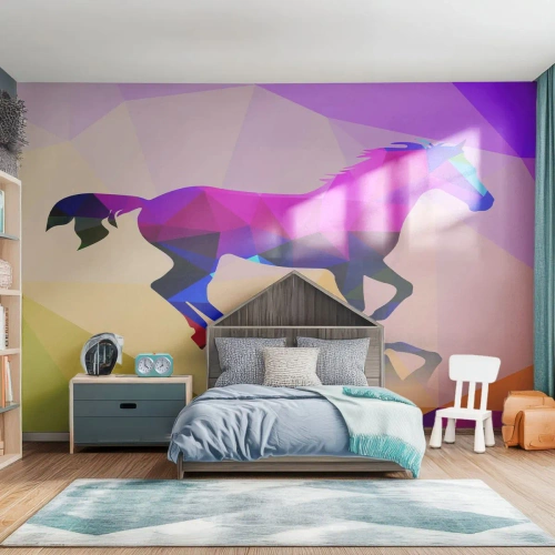 Fototapeta na wymiar Samoprzylepna Deluxe Sticker - Kubizm wciąż żywy - Zwierzęta, Koń, Figura Geometryczna
