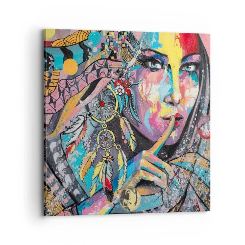 Obraz na płótnie - Milcz, aż zrozumiesz - 70x70 cm