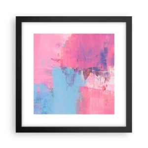 Plakat w czarnej ramie - Róż, błękit i szczypta światła - 30x30 cm