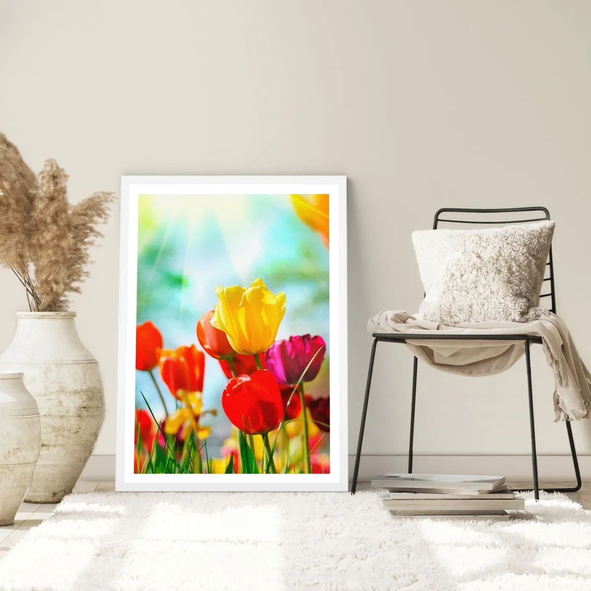 Plakat w białej ramie - Wszystkie barwy słońca - 40x50 cm