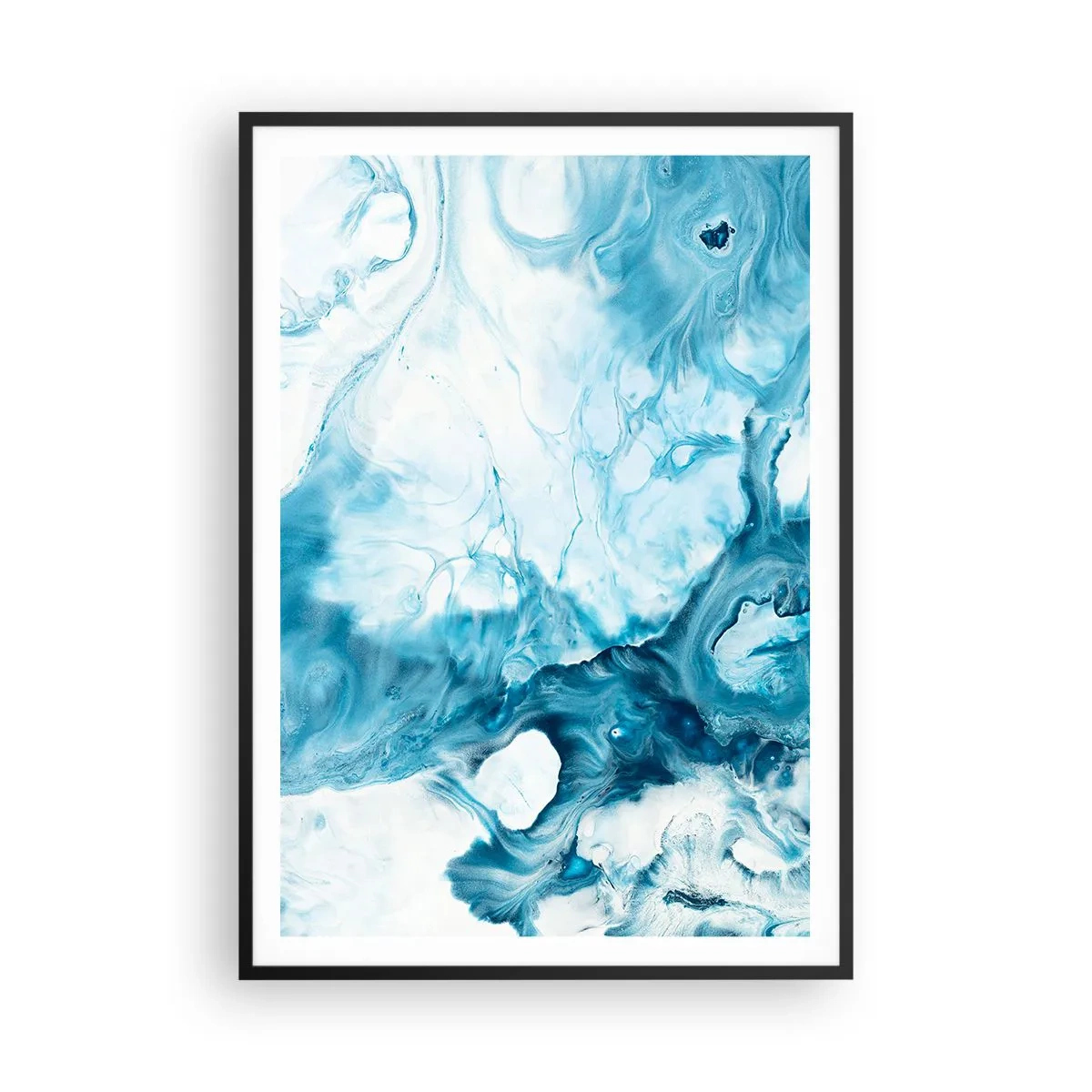 Plakat w czarnej ramie - Koncert błękitu - 70x100 cm