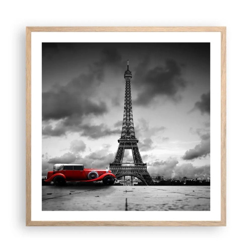 Plakat w ramie jasny dąb - Nie tak dawno w Paryżu - 60x60 cm