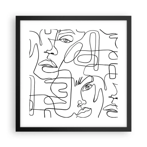 Plakat w czarnej ramie - W splątanych emocjach - 40x40 cm