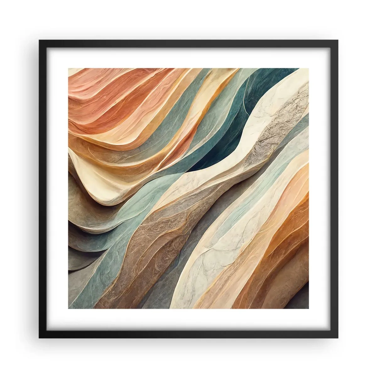 Plakat w czarnej ramie - Chwila przed zmianą - 50x50 cm