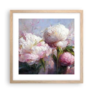 Plakat w ramie jasny dąb - Kipiący życiem bukiet - 40x40 cm