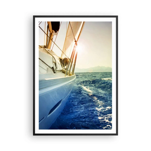 Plakat w czarnej ramie - Po przygodę - 70x100 cm