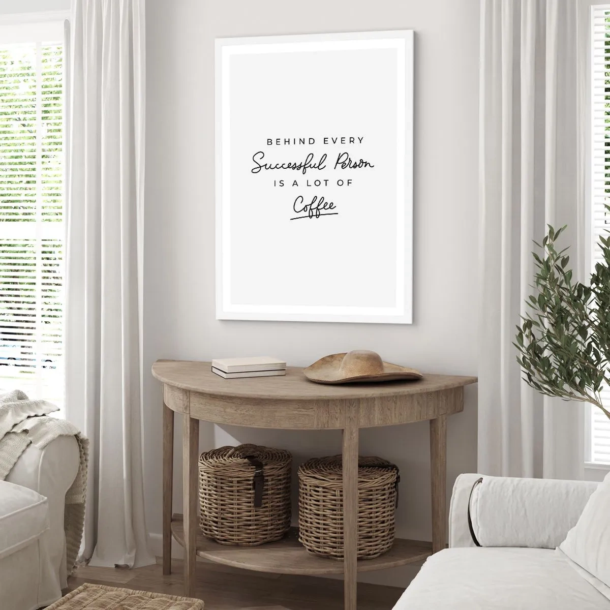 Plakat w białej ramie - Tajemnica sukcesu - 40x50 cm