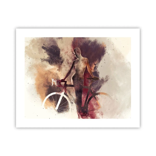 Plakat - W marmurowych kształtach rowerowa dusza - 50x40 cm