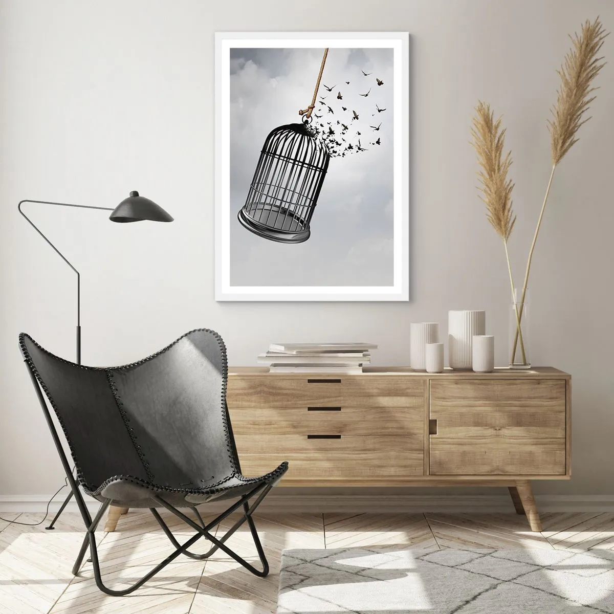 Plakat w białej ramie - Wiara...Nadzieja...Wolność! - 30x40 cm