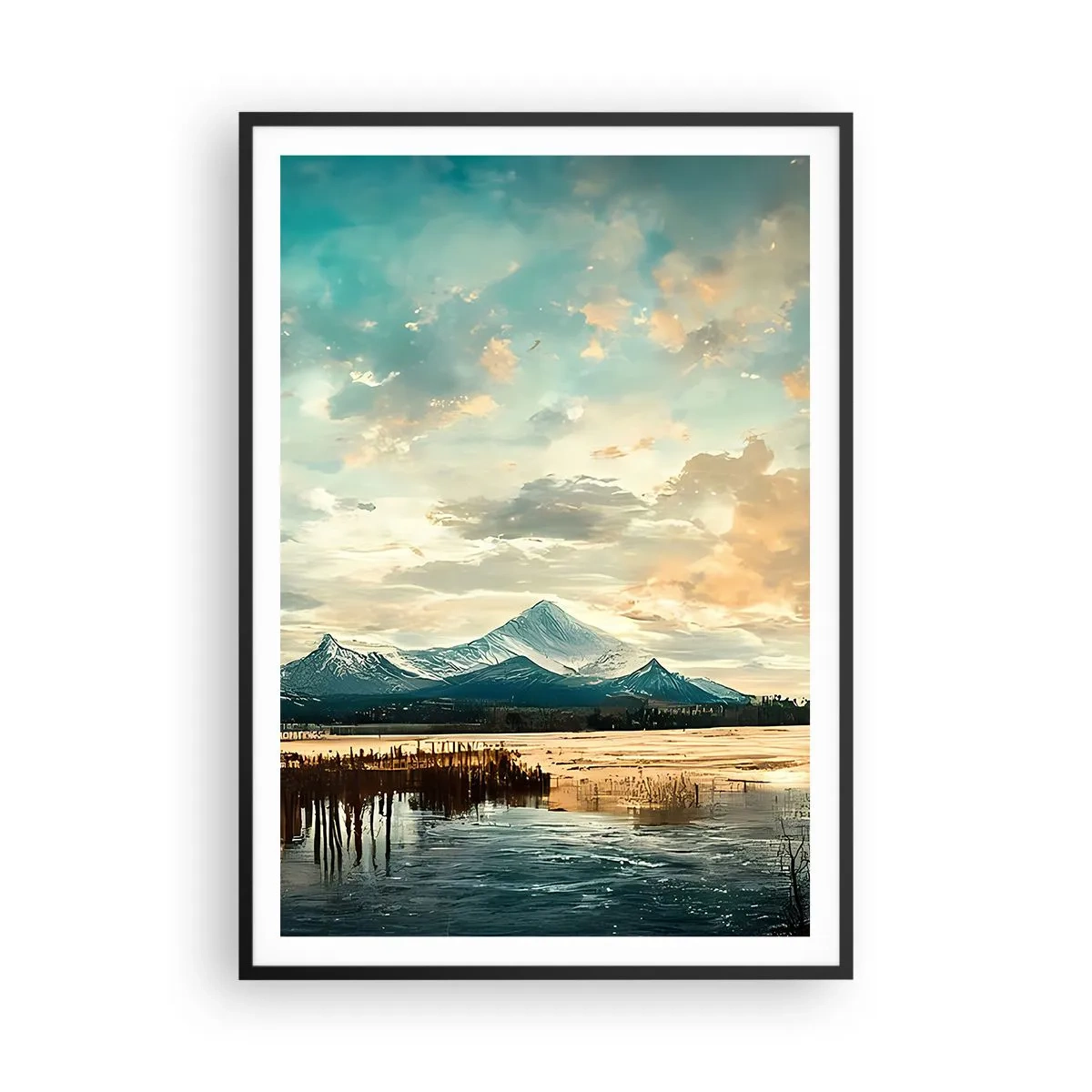 Plakat w czarnej ramie - Pod opieką nieba - 70x100 cm