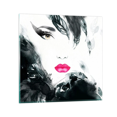 Obraz na szkle - Uwaga! Femme fatale - 30x30 cm