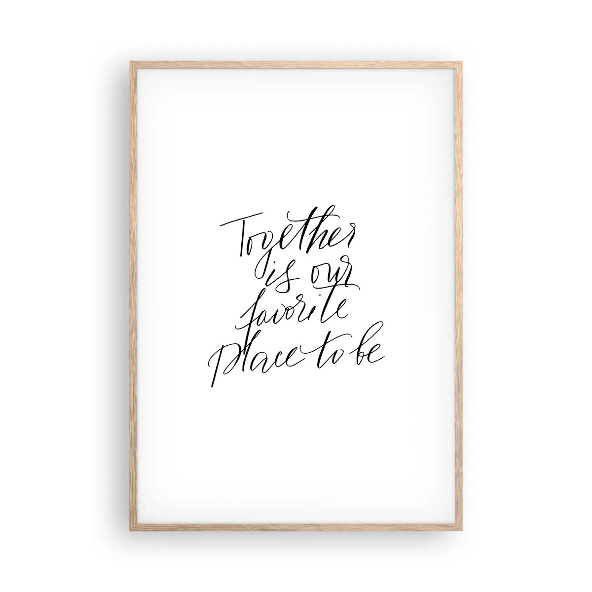 Plakat w ramie jasny dąb - Też to czujesz? - 70x100 cm