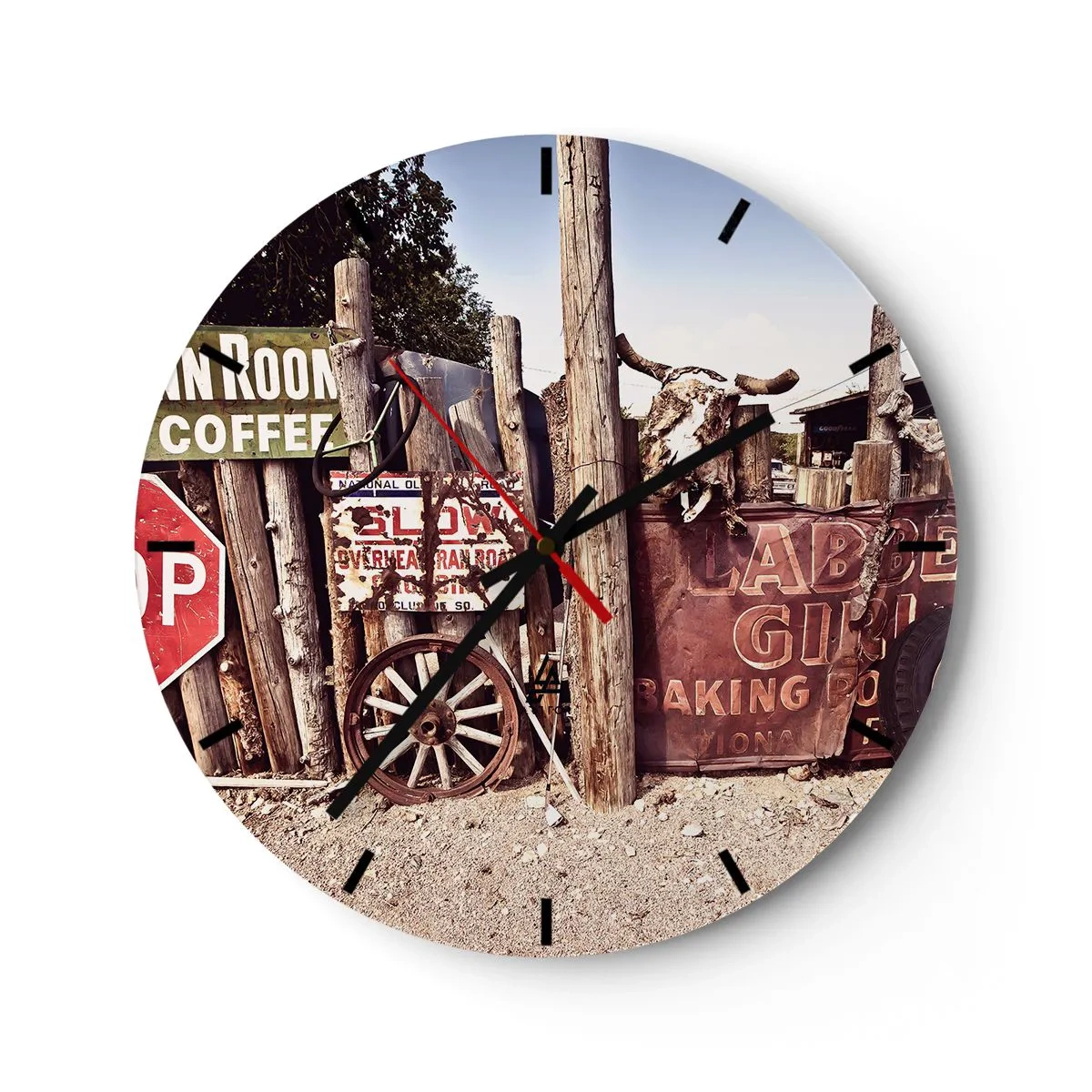 Zegar ścienny - A czas się zatrzymał - 40x40 cm