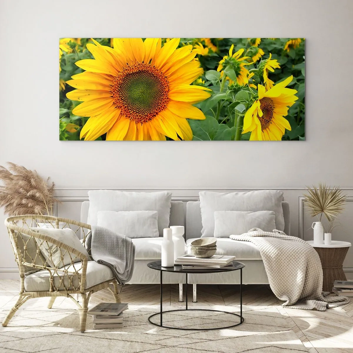 Obraz na szkle - Rozgorzały setki słońc - 90x30 cm
