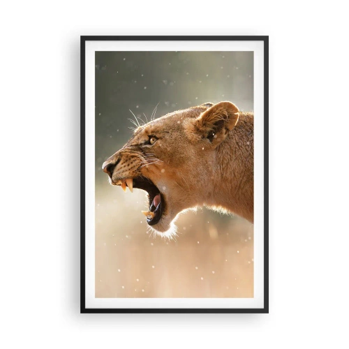 Plakat w czarnej ramie - Spróbuj nie posłuchać - 61x91 cm