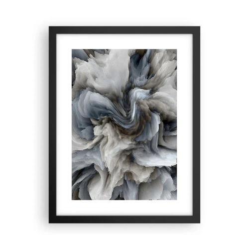 Plakat w czarnej ramie - Kamień i kwiat - 30x40 cm