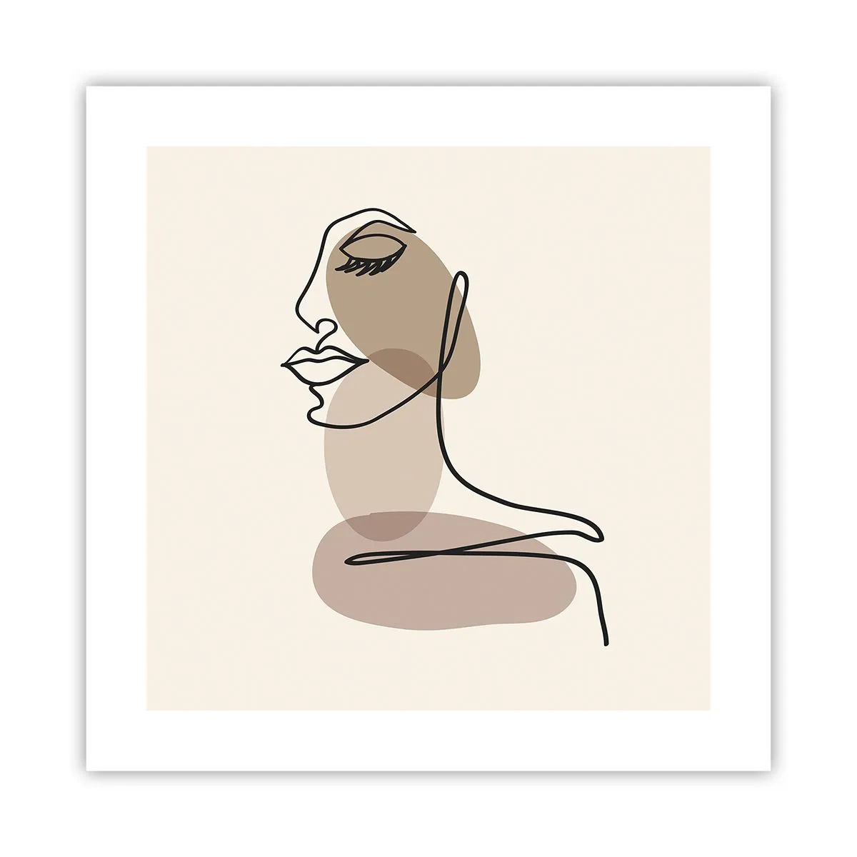 Plakat - Zasłuchana w siebie - 40x40 cm