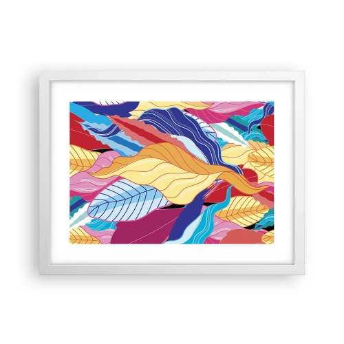 Plakat w białej ramie - Kolorowy bałagan - 40x30 cm