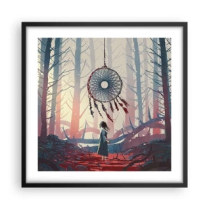 Plakat w czarnej ramie - Tajemny rytuał szczęścia - 50x50 cm