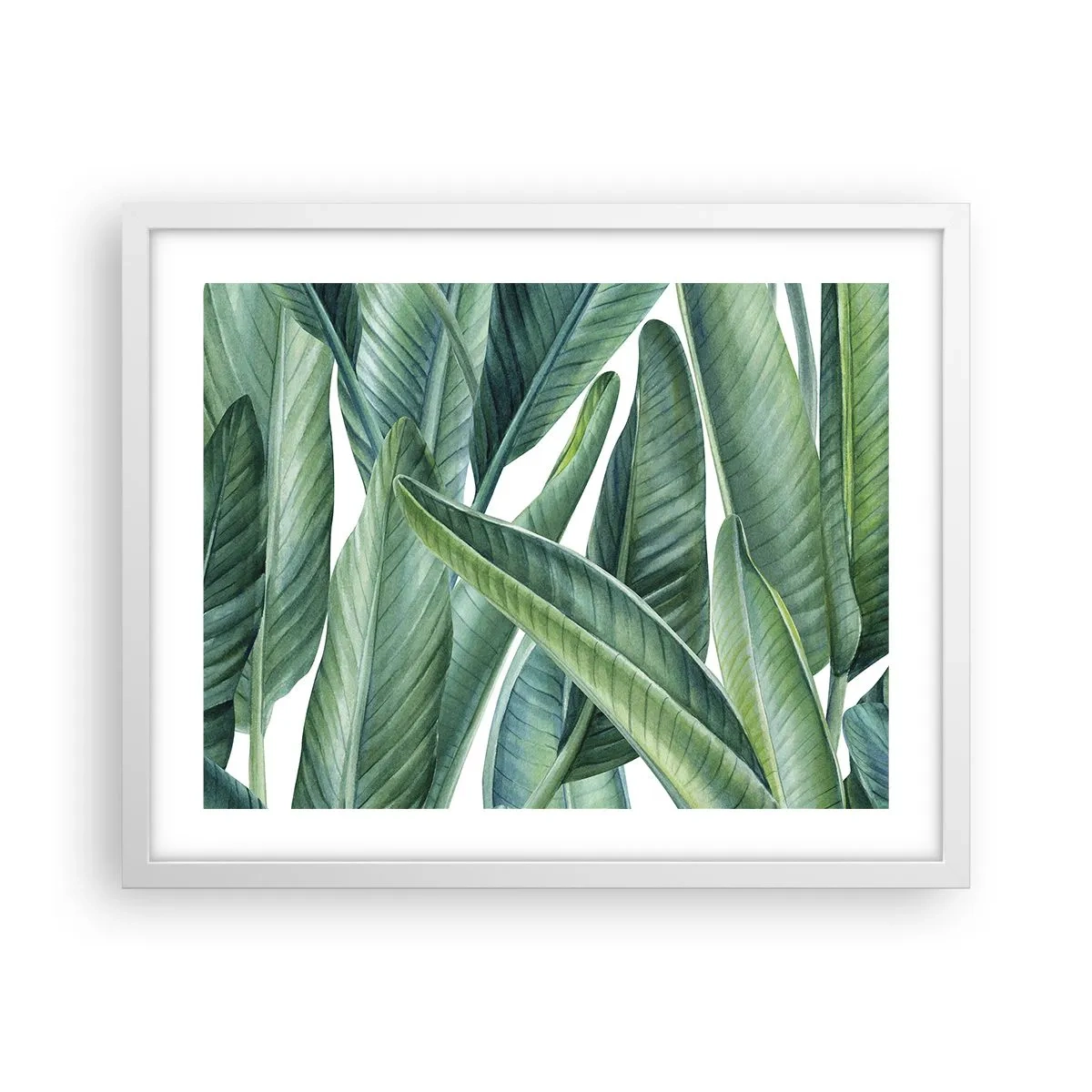 Plakat w białej ramie - Zieleń sama w sobie - 50x40 cm
