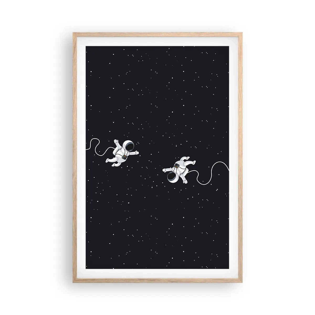 Plakat w ramie jasny dąb - Kosmiczny pląs - 61x91 cm