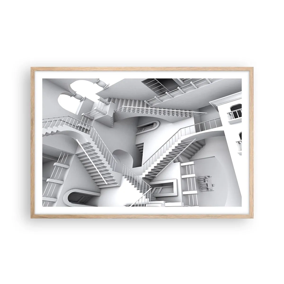 Plakat w ramie jasny dąb - Paradoksy przestrzeni - 91x61 cm