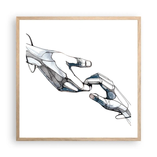 Plakat w ramie jasny dąb - Dobry gest - 60x60 cm