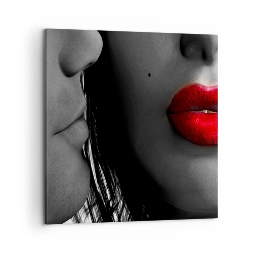 Obraz na płótnie - Twarz przy twarzy - 50x50 cm