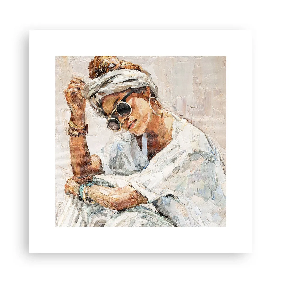 Plakat - Portret w pełnym słońcu - 30x30 cm