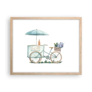 Plakat w ramie jasny dąb - Słodkie wspomnienie lata - 50x40 cm