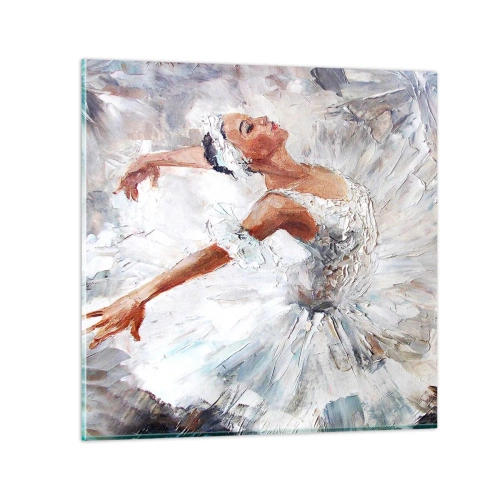 Obraz na szkle - Delikatna i lekka jak tiul - 30x30 cm