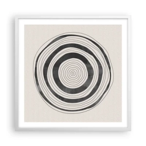 Plakat w białej ramie - Ważne to co pomiędzy - 60x60 cm