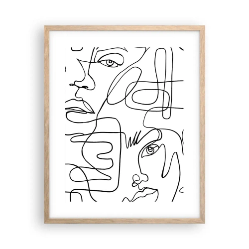 Plakat w ramie jasny dąb - W splątanych emocjach - 40x50 cm