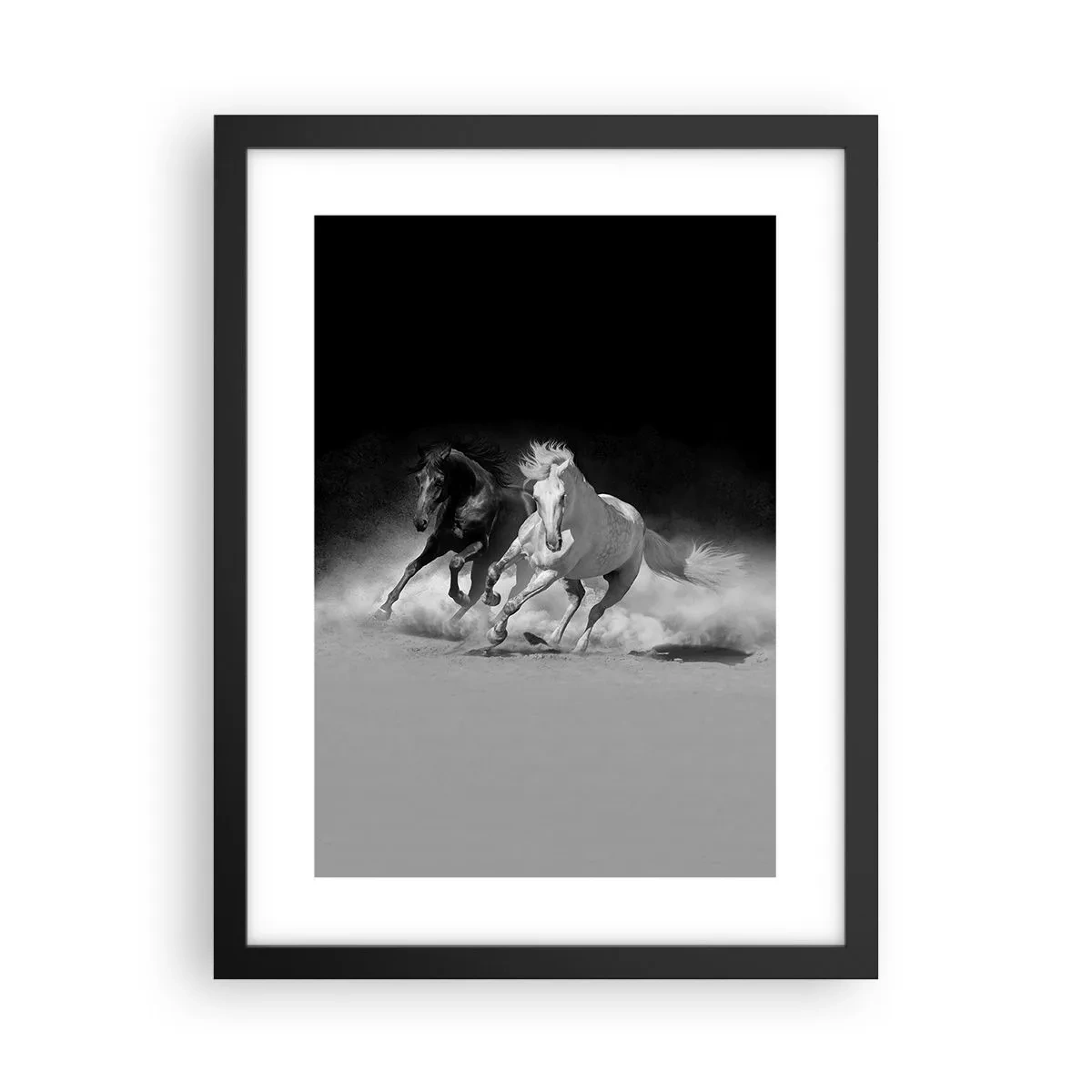 Plakat w czarnej ramie - Galop wolności - 30x40 cm