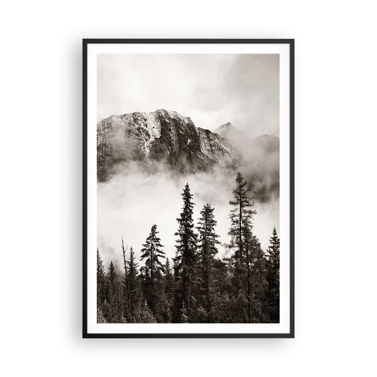 Plakat w czarnej ramie - Granitowy władca - 70x100 cm