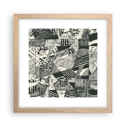 Plakat w ramie jasny dąb - Dynamika współczesności - 30x30 cm