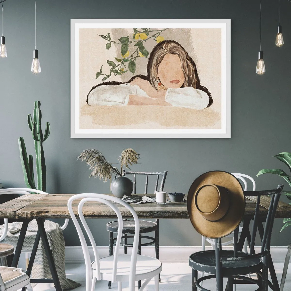 Plakat w białej ramie - Piękność południa - 100x70 cm