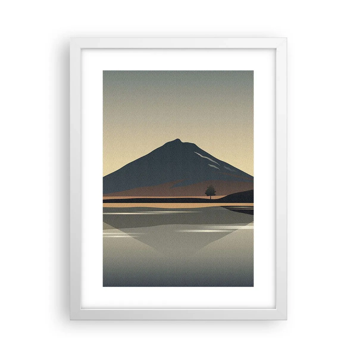 Plakat w białej ramie - Lustrzane odbicie - 30x40 cm