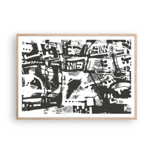 Plakat w ramie jasny dąb - Porządek czy chaos? - 100x70 cm