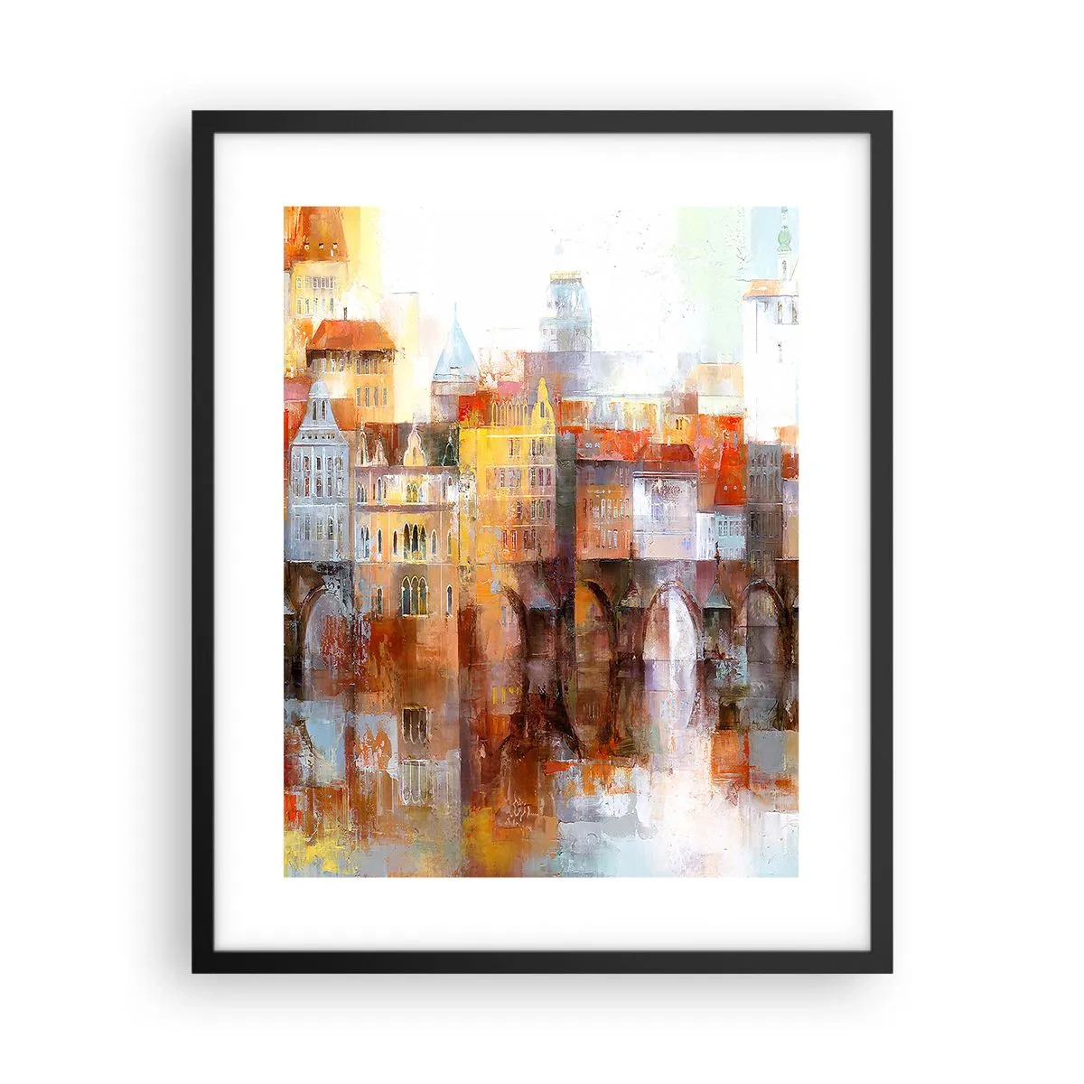 Plakat w czarnej ramie - Pod mostem też pięknie - 40x50 cm