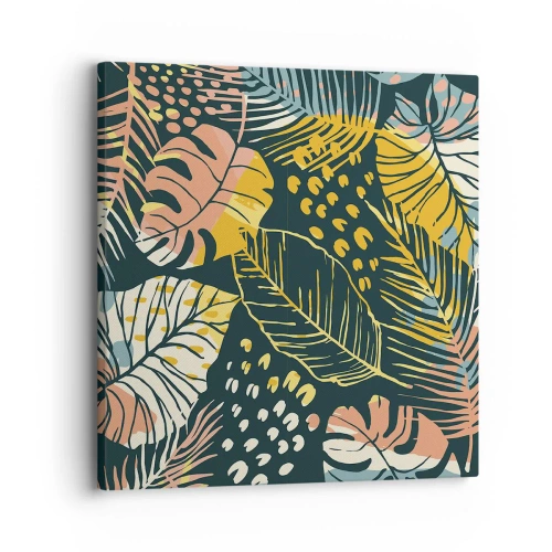 Obraz na płótnie - Liściasta fantazja - 30x30 cm