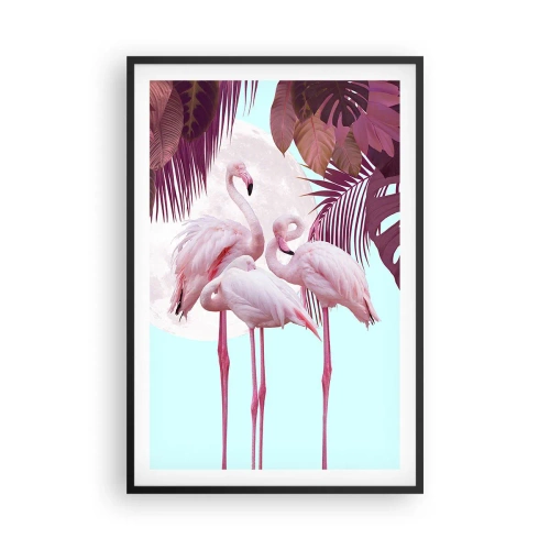 Plakat w czarnej ramie - Trzy ptasie gracje - 61x91 cm