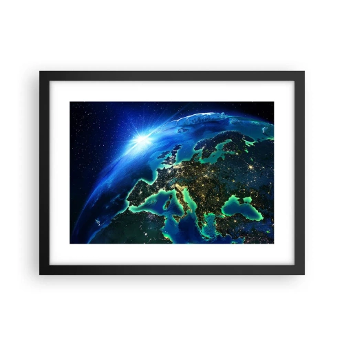 Plakat w czarnej ramie - Roziskrzona Europa - 40x30 cm