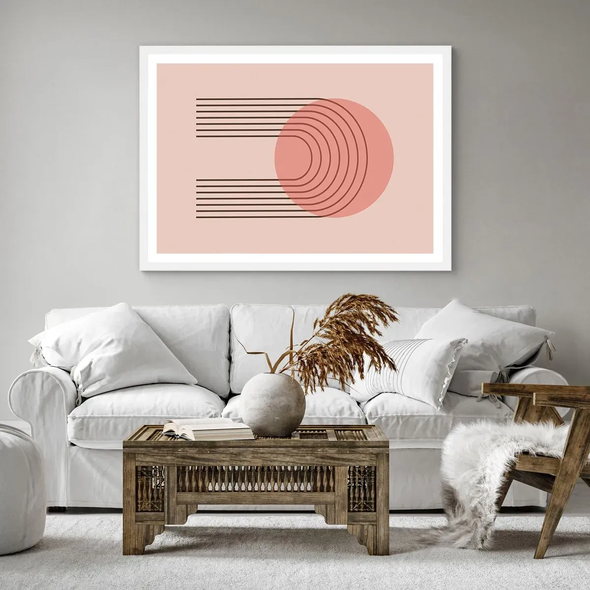 Plakat w białej ramie - Nieodparte przyciąganie - 100x70 cm